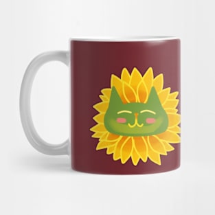 Colorful Sunflower Cat Mug